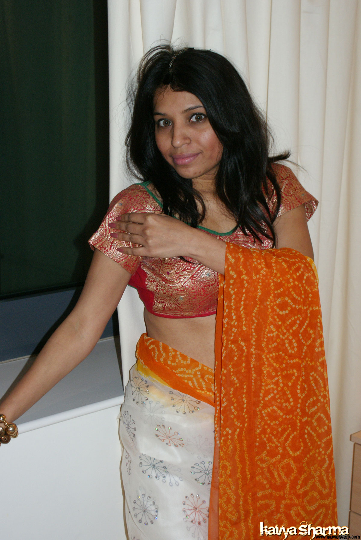 Iab picture gallery 16 Kavya in banarsi sari doing a strip